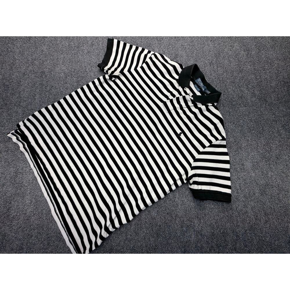 Vintage Polo Ralph Lauren Striped Rugby Polo Shirt L